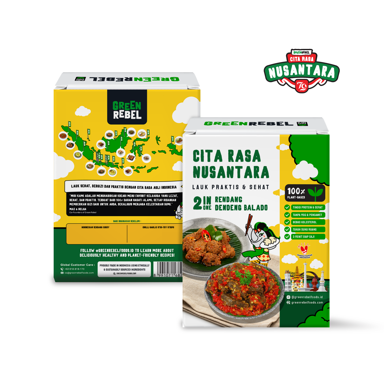 Hampers Sehat Green Rebel Cita Rasa Nusantara Gift Box - Lauk Sehat | Siap Makan | Ready To Eat