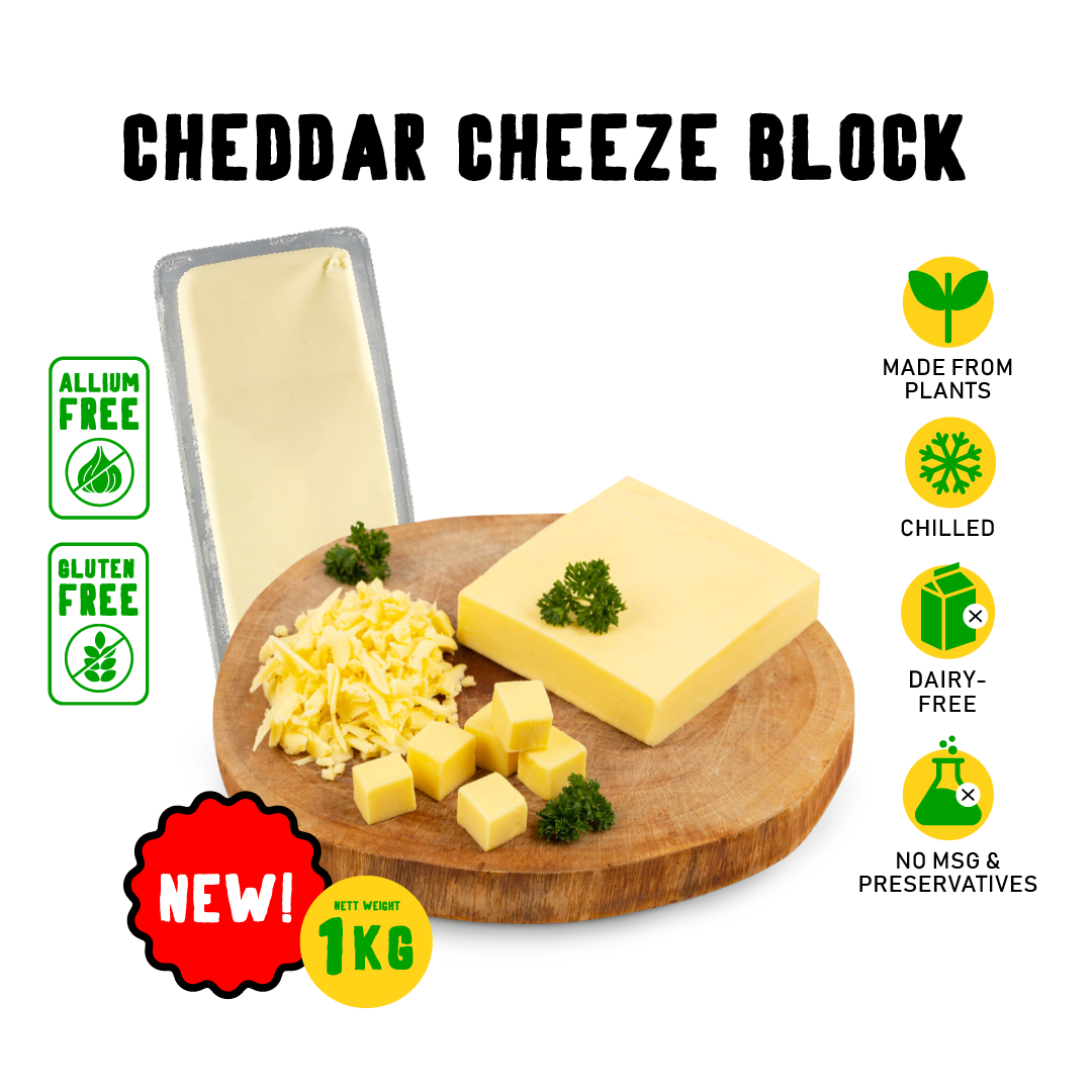 Green Rebel Cheddar Cheese | Keju Vegan | Bebas Laktosa | Dairy Free | 1kg
