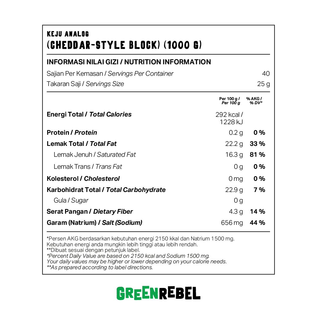Green Rebel Family Pack Dairy-Free Cheddar Cheese