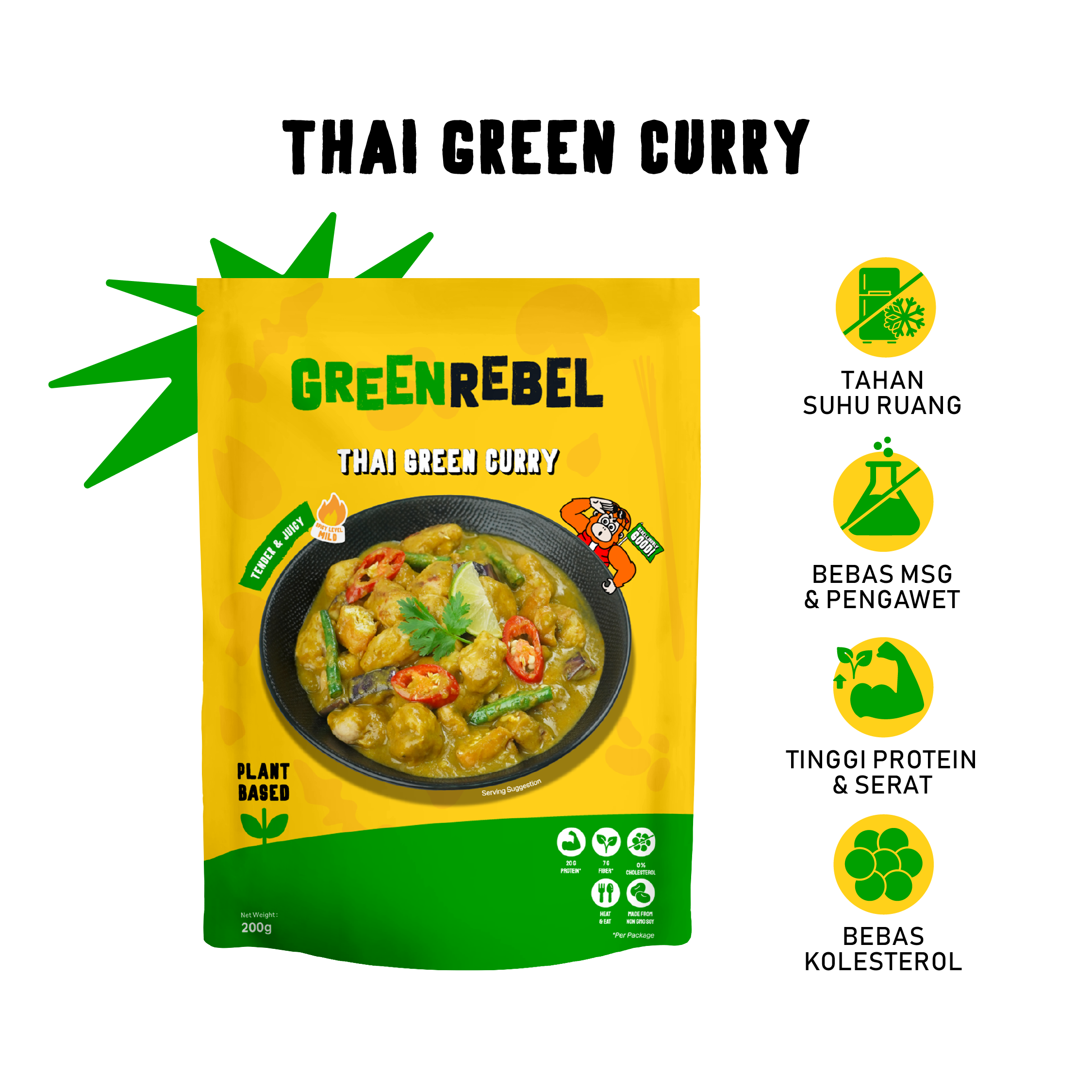 Green Rebel Heat & Eat Thai Green Curry 200gr
