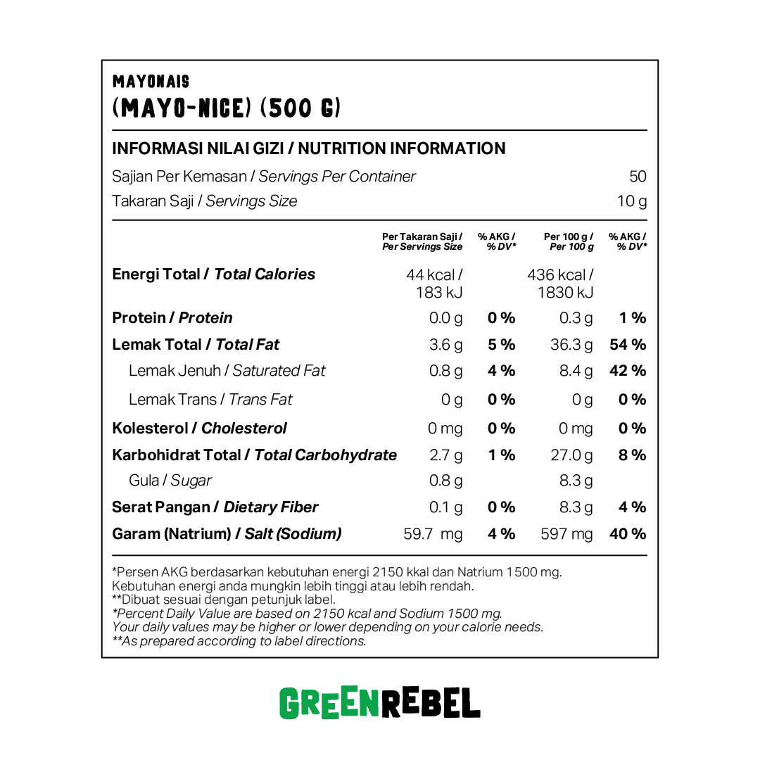 Green Rebel Family Pack Egg-Free Mayo Dressing (Vegan)