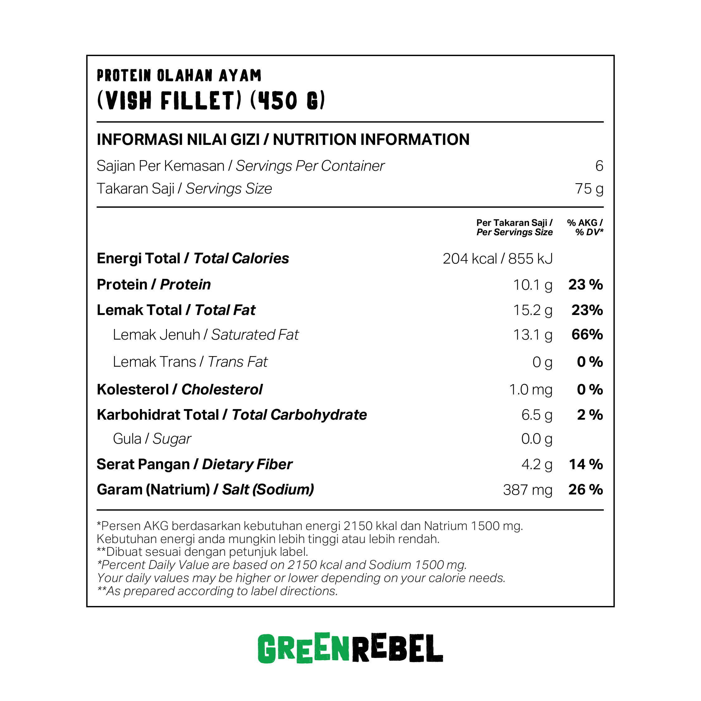Green Rebel Family Pack Plant-Based Vish Fillet