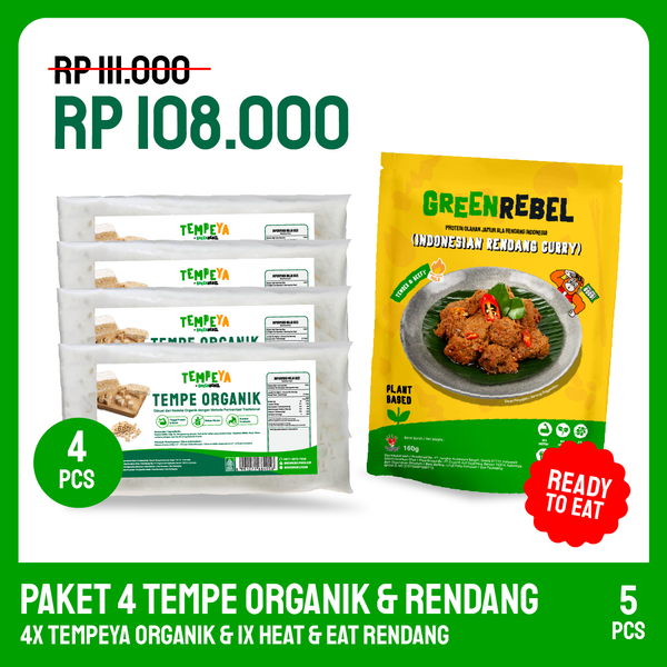 Paket Tempe Organik + Rendang