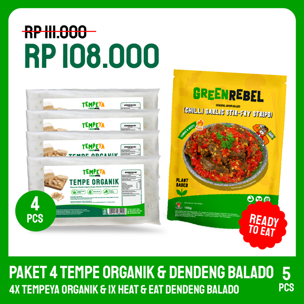 Paket Tempe Organik + Dendeng Balado