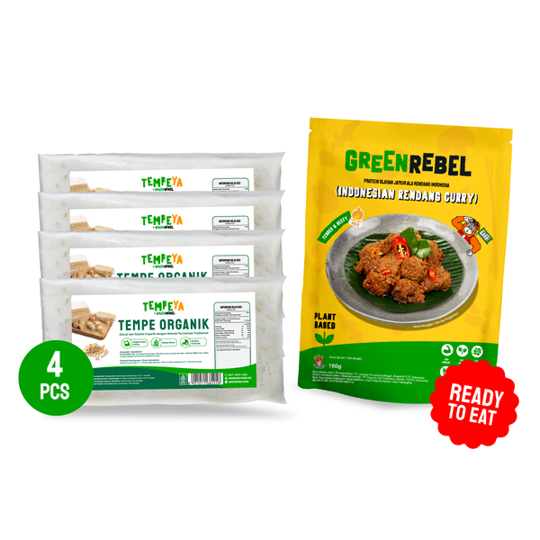 Paket Tempe Organik + Rendang