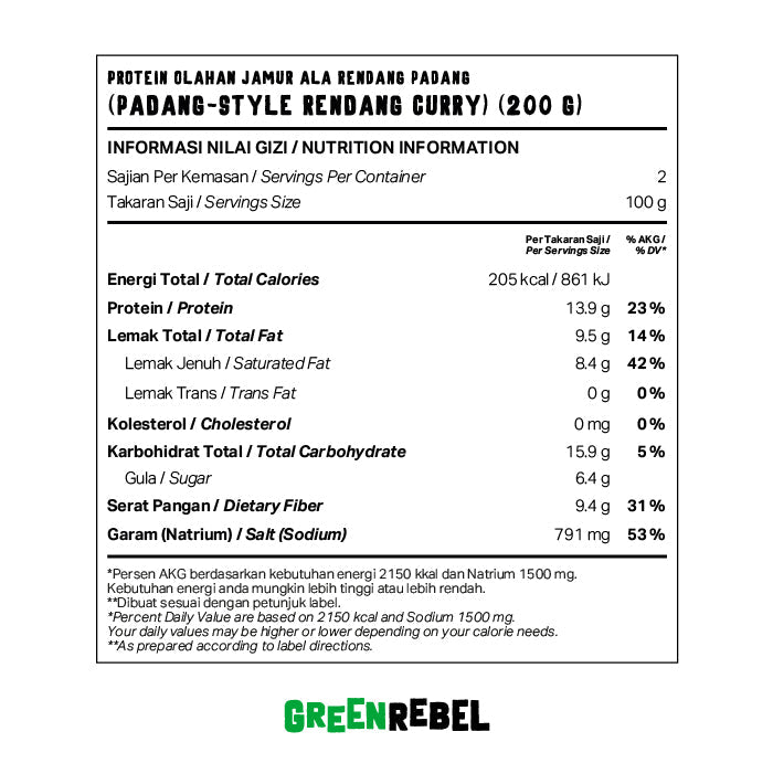 Beefless Rendang (Heat & Eat)