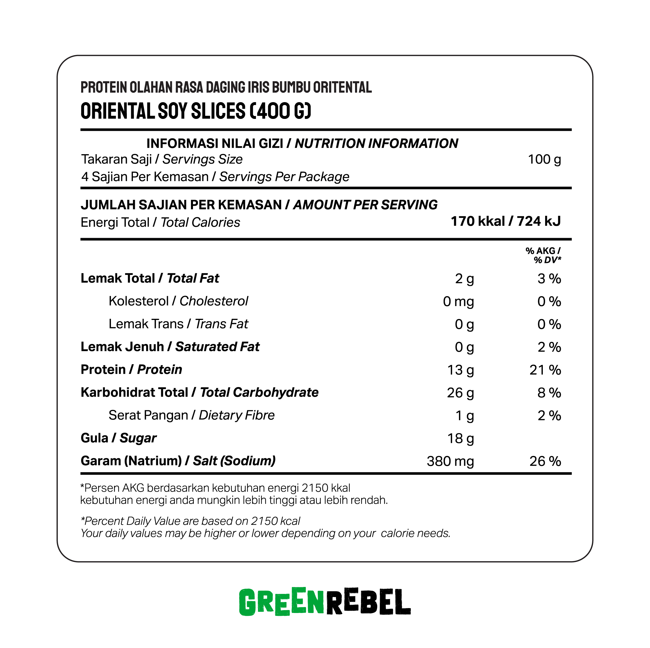 Oriental Soy Slice Family Pack 400gr