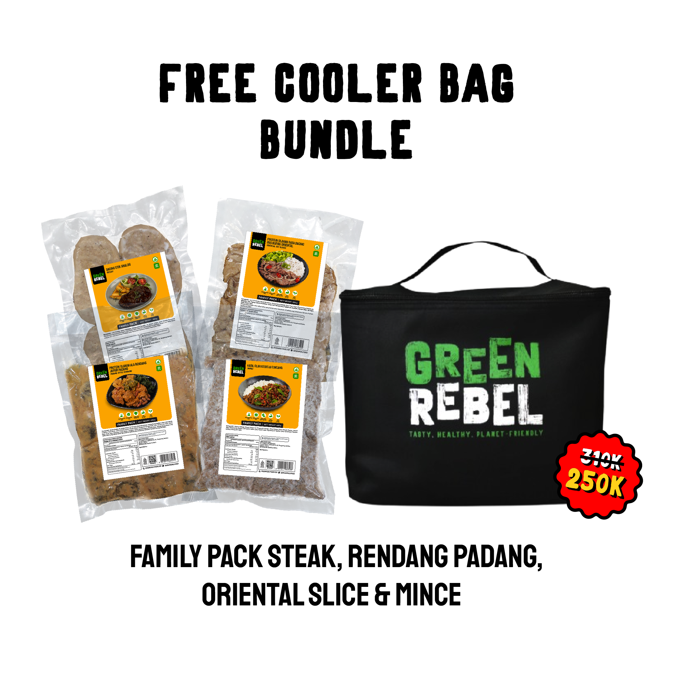 Green Rebel Free Cooler Bag Family Pack Bundle - Frozen Product