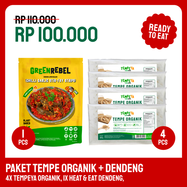 Paket Tempe Organik + Dendeng Balado