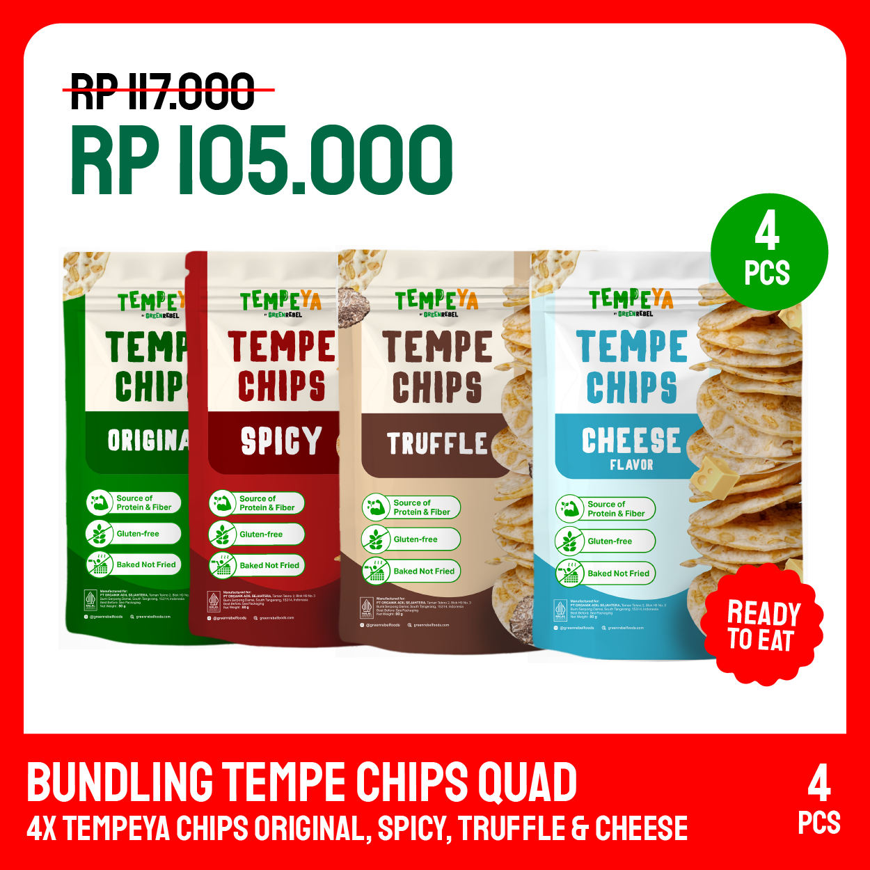 Green Rebel - Bunding Tempe Chips Quad - All Varian