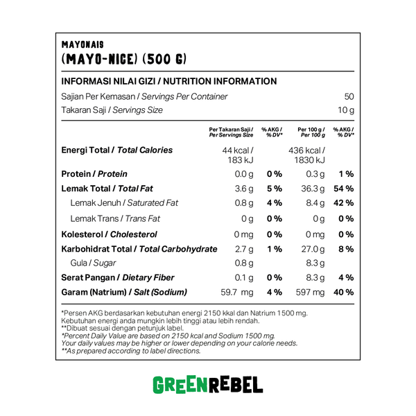 Green Rebel Family Pack Egg-Free Mayo Dressing (Vegan)