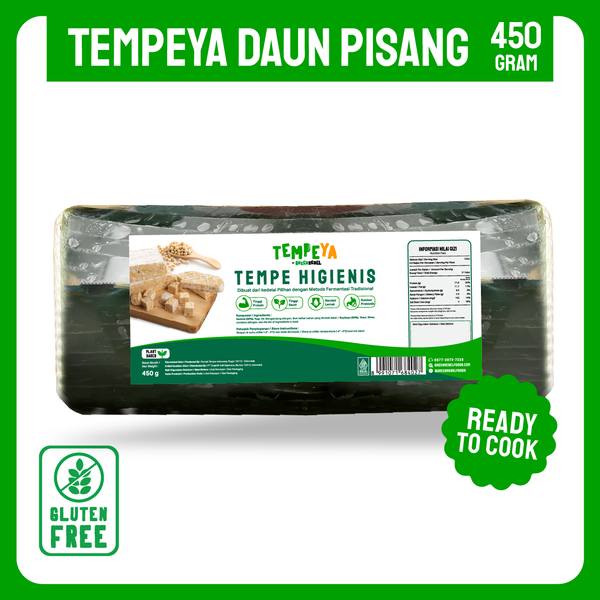 TEMPEYA Tempe Daun Premium Higienis | 450gr | Frozen dan Chilled