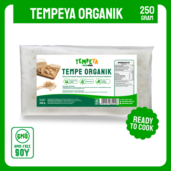 TEMPEYA Tempe Organik Non GMO | 250gr | Frozen dan Chilled