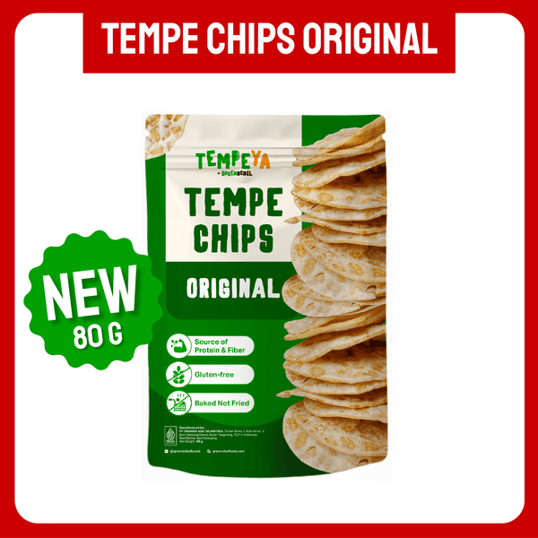 Green Rebel Tempe Chips Original 80g | Keripik Tempe Gluten Free | Snack Sehat Baked Tanpa Pengawet