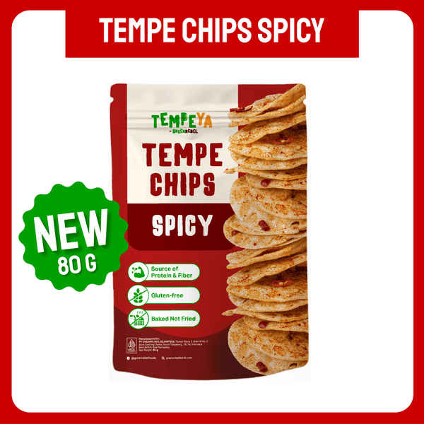 Green Rebel Tempe Chips Spicy 80g | Keripik Tempe Gluten Free | Snack Sehat Baked Tanpa Pengawet
