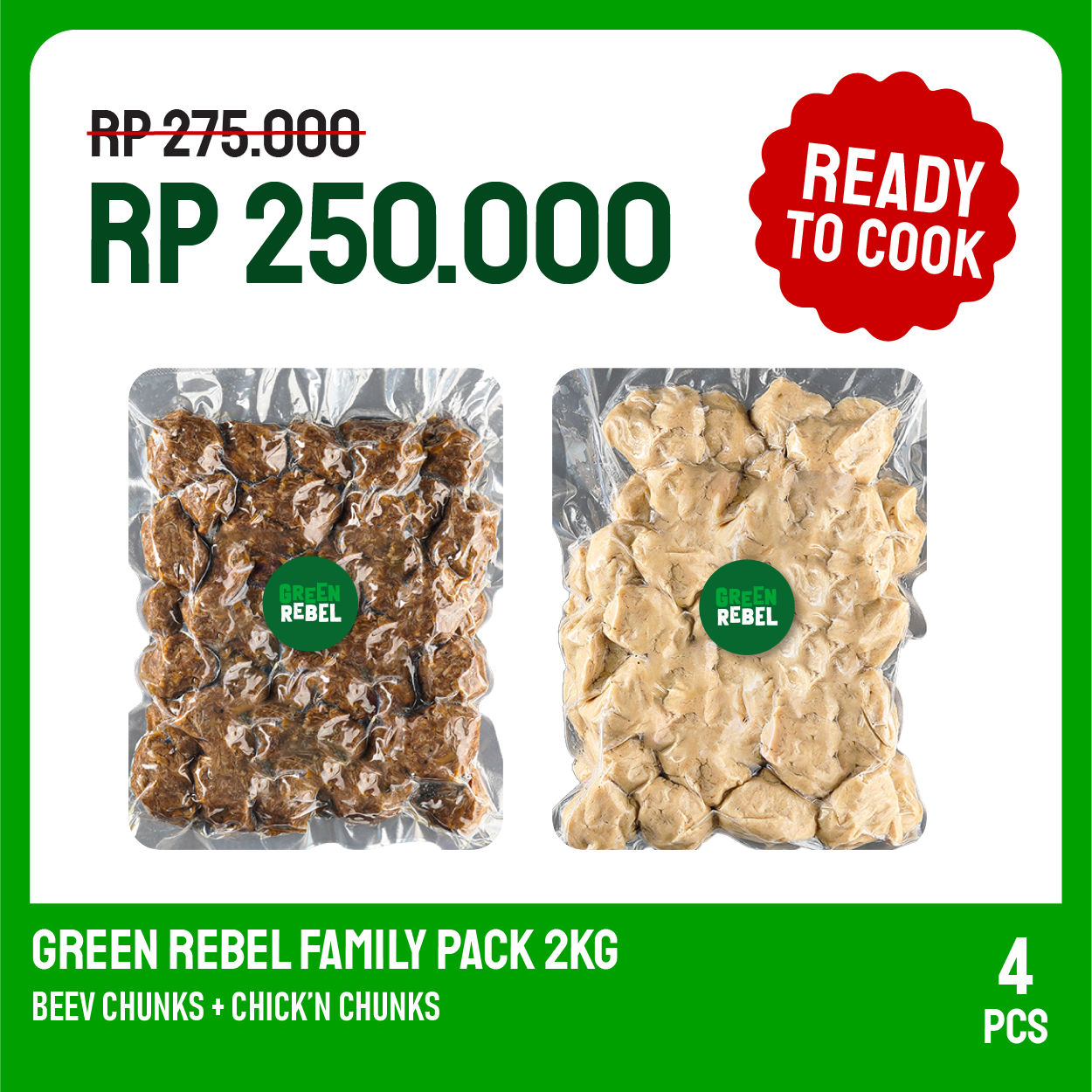 Green Rebel Family Pack Bundles - Lauk Sehat | Siap Masak | Ready To Cook