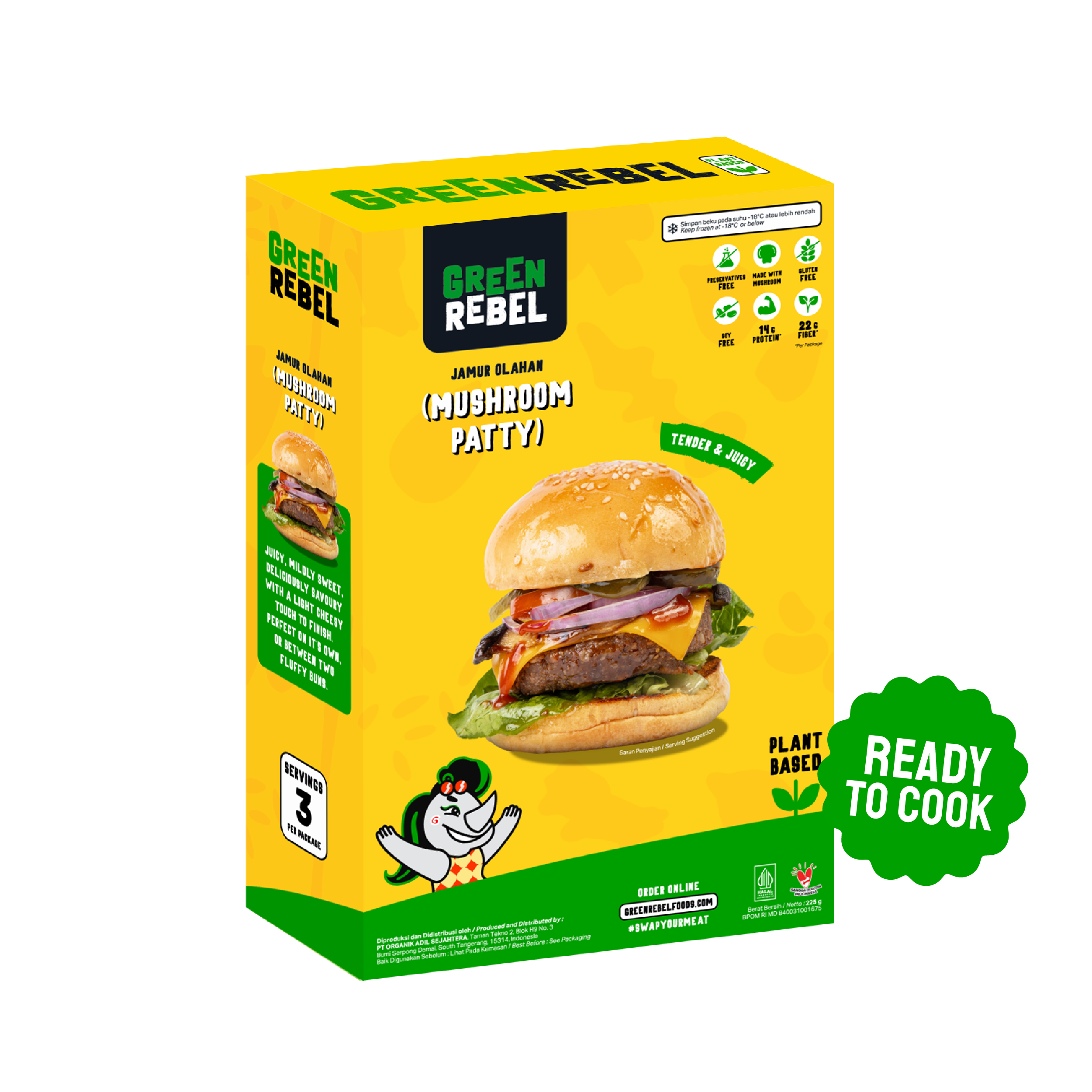 Mushroom Patty - Frozen - 225 gr (SBY)