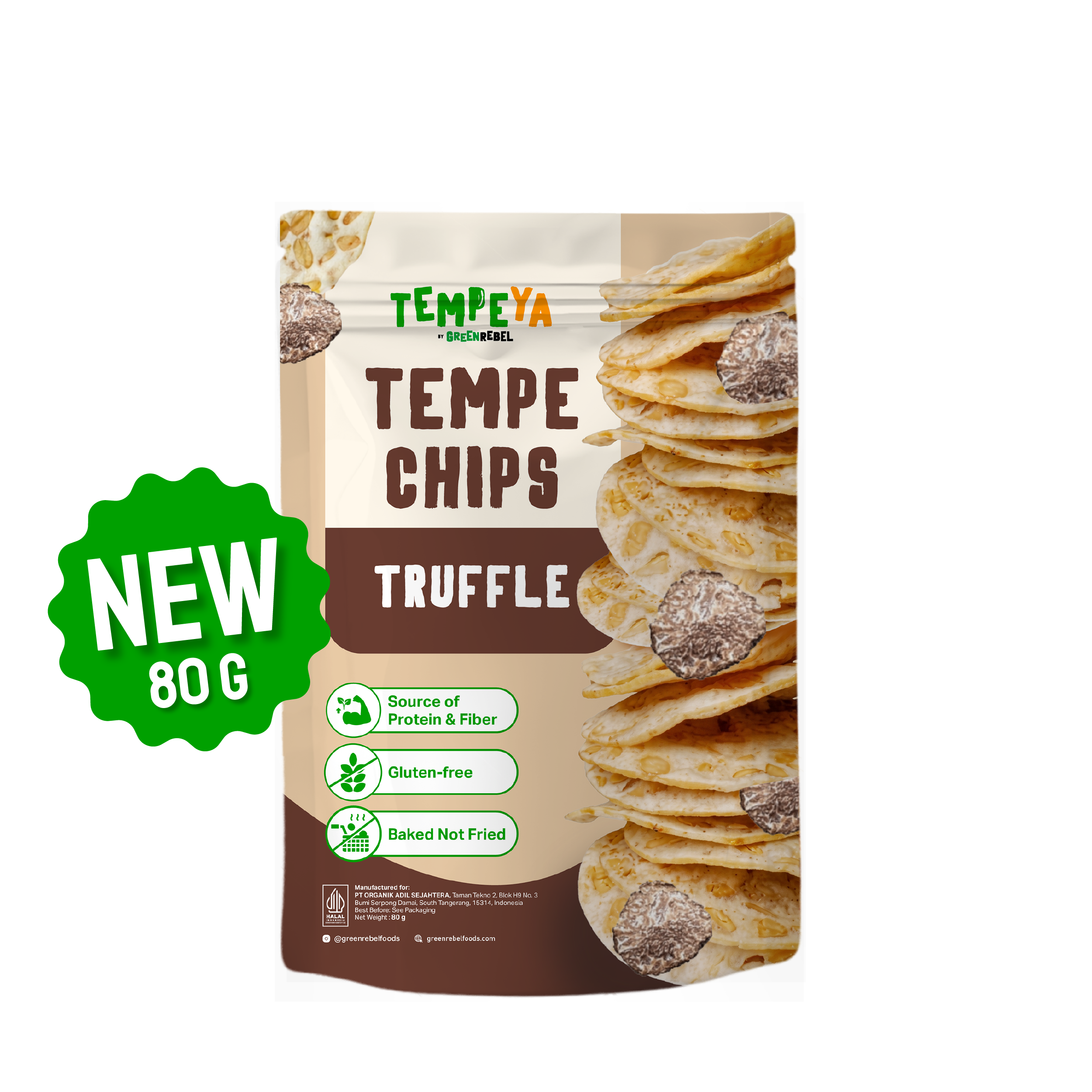 Tempe Chips Truffle | Keripik Tempe Baked Gluten Free 80g