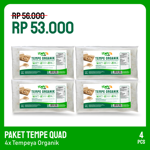 Paket Protein Quad | TempeYa Tempe Segar | Tempe Organik