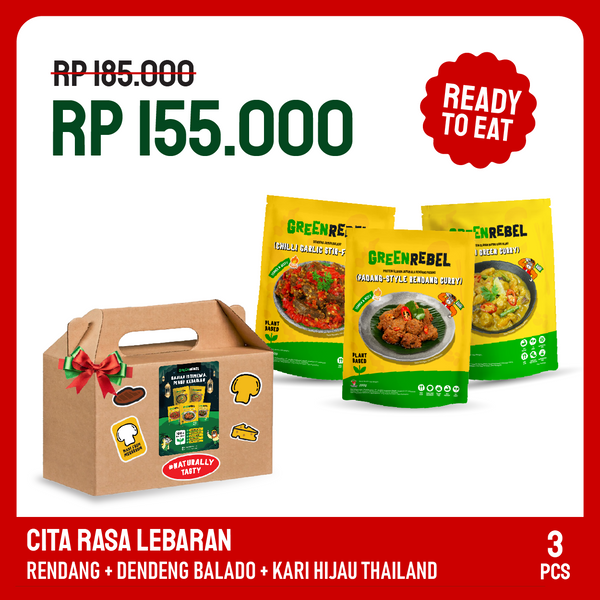 Hampers Sehat Green Rebel Cita Rasa Lebaran - Lauk Sehat | Siap Makan | Ready To Eat