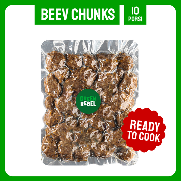 Green Rebel Beev Chunks | Protein Nabati | Family Pack | Siap Masak |1 kg