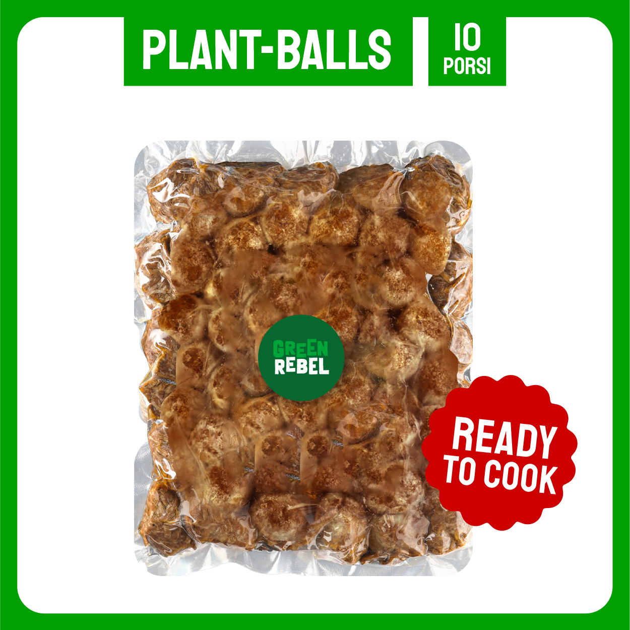 Green Rebel Plant Balls | Baso Sayuran | Protein Nabati | Family Pack | Siap Masak |1 kg