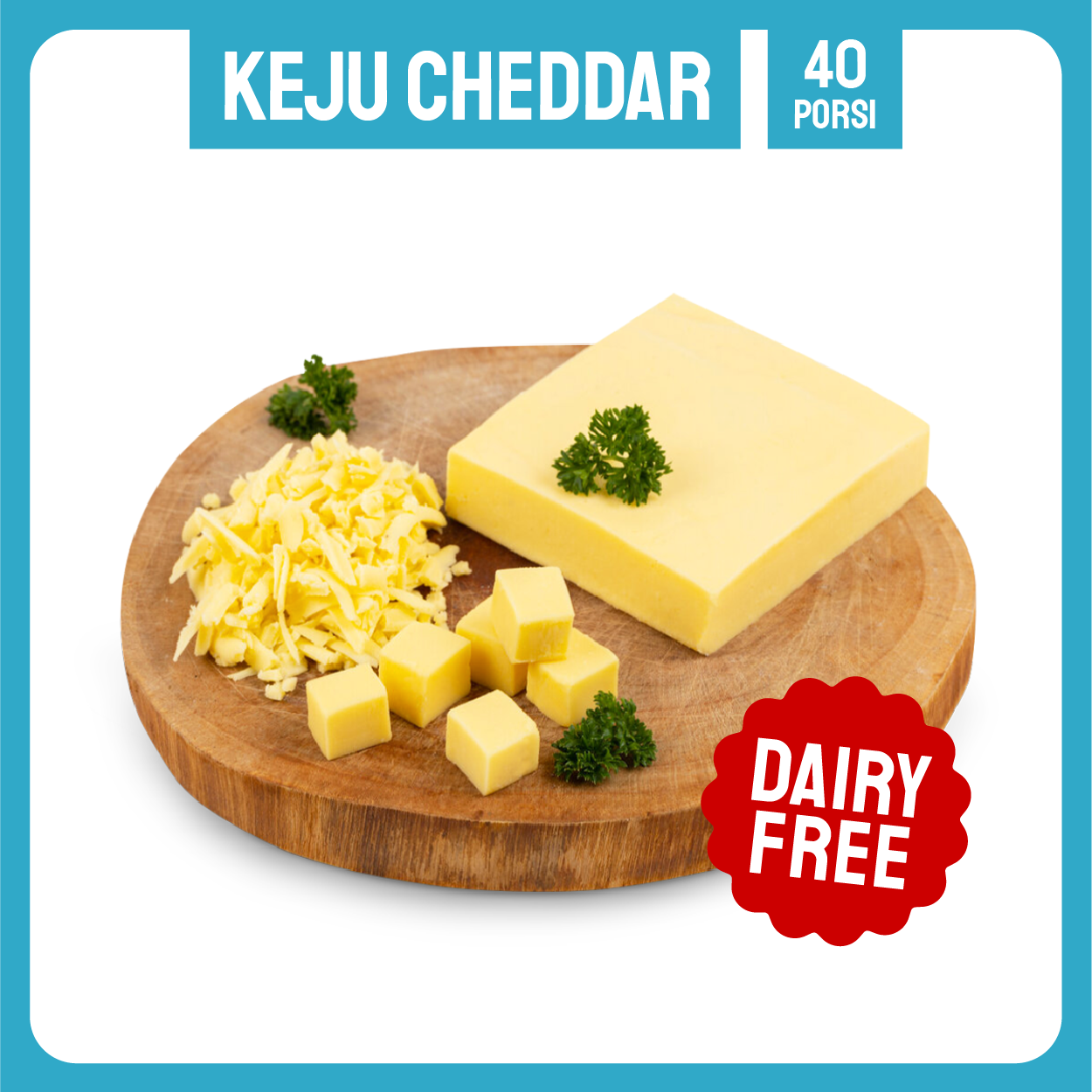 Green Rebel Cheddar Cheese | Keju Vegan | Bebas Laktosa | Dairy Free | 1kg